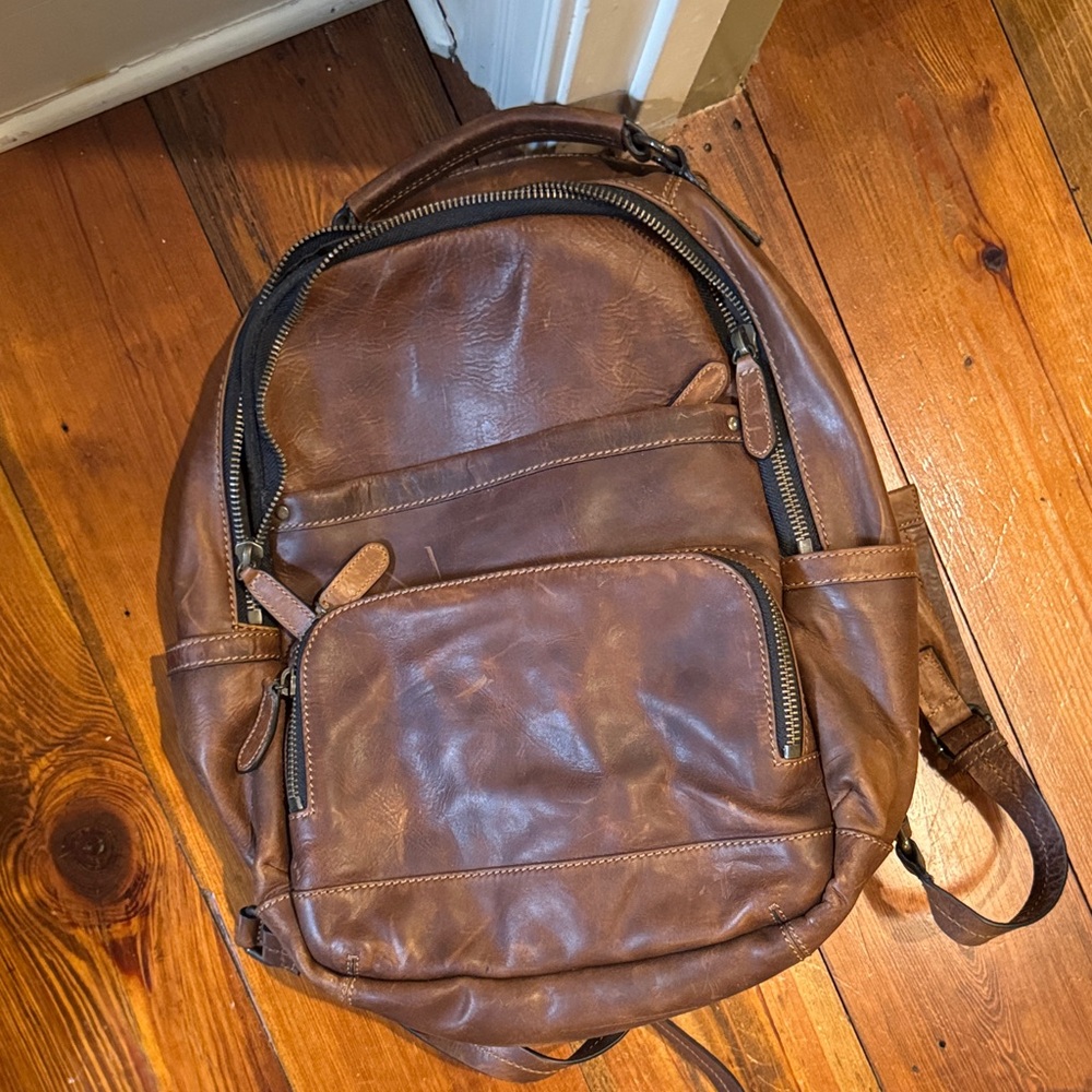 Frye Brown Leather Backpack